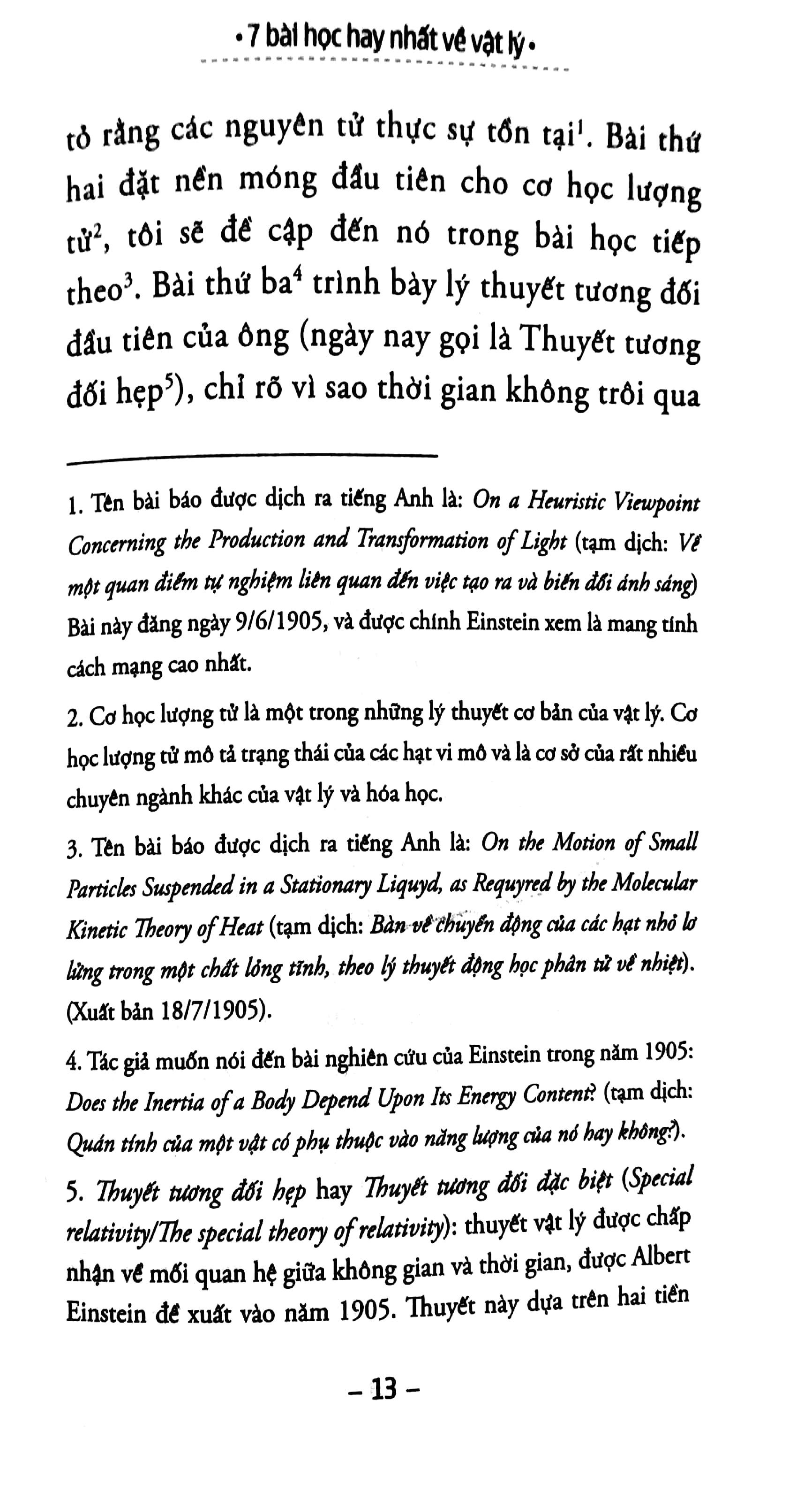 Sách - 7 Bài học hay nhất về vật lý
