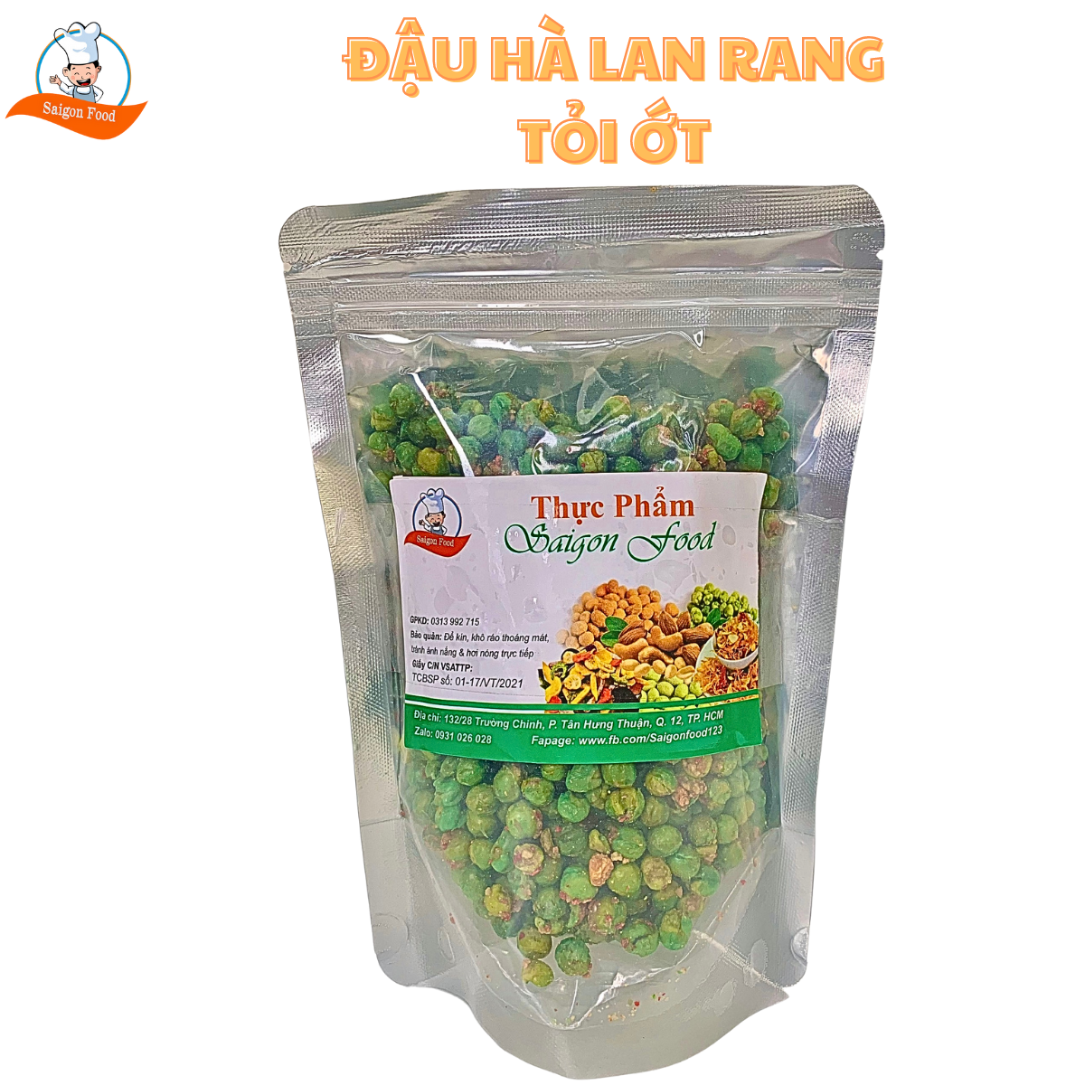 250gram đậu hà lan rang tỏi ớt