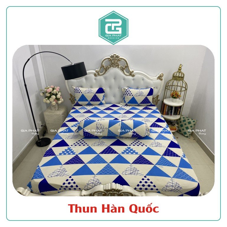 Bộ ga giường Thun Lạnh Hàn Quốc họa tiết