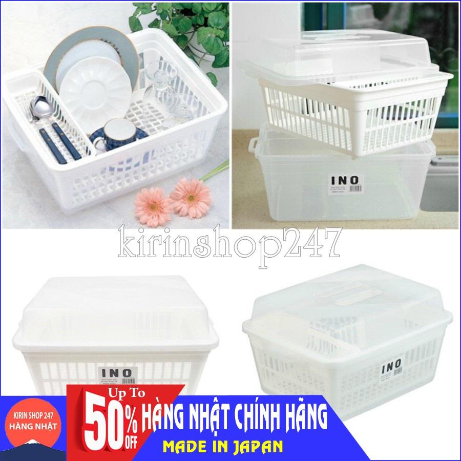 Giá úp bát đĩa có nắp Inomata Nhật Bản