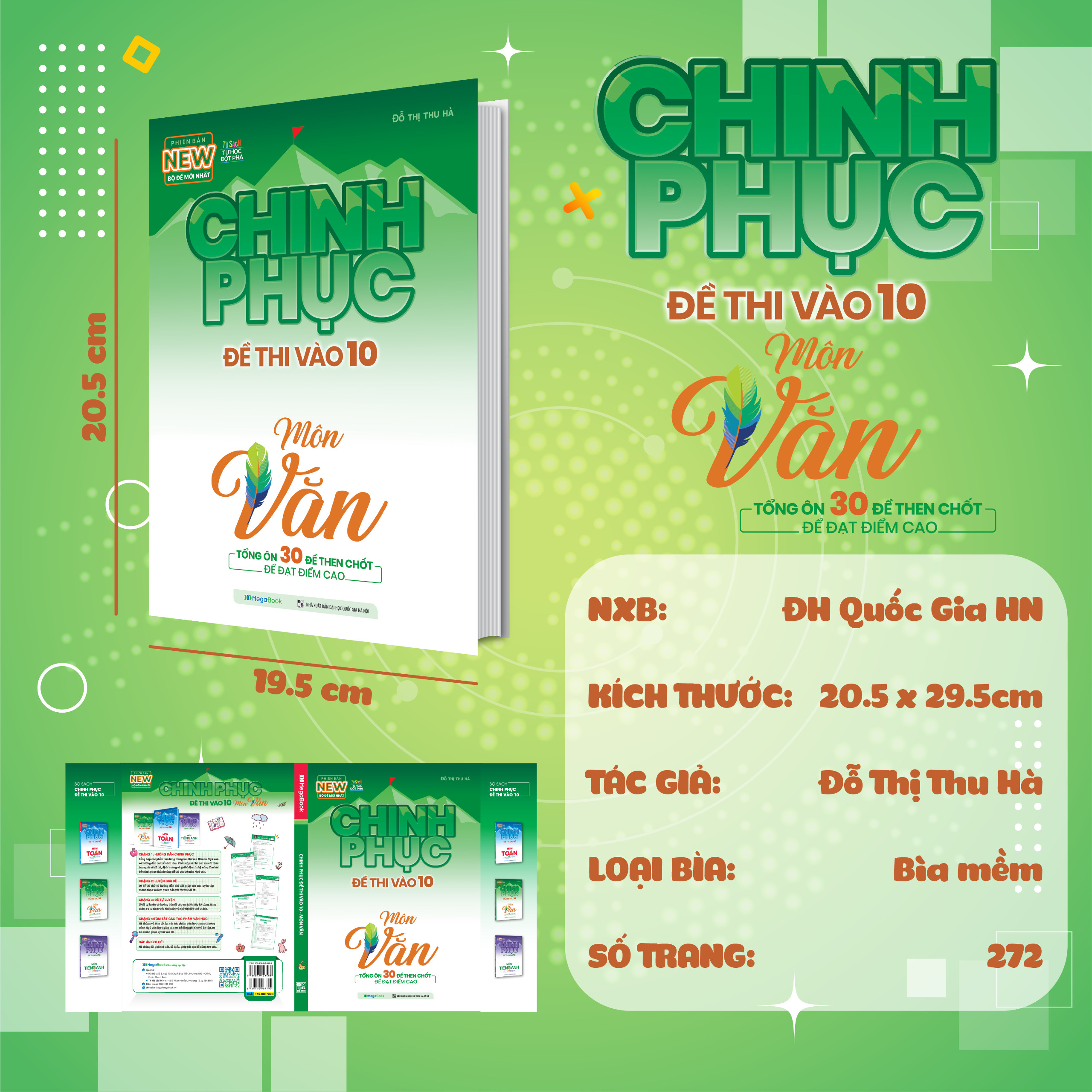 Sách Chinh Phục Đề Thi Vào 10 Môn Văn (Bộ đề mới nhất) - Megabook