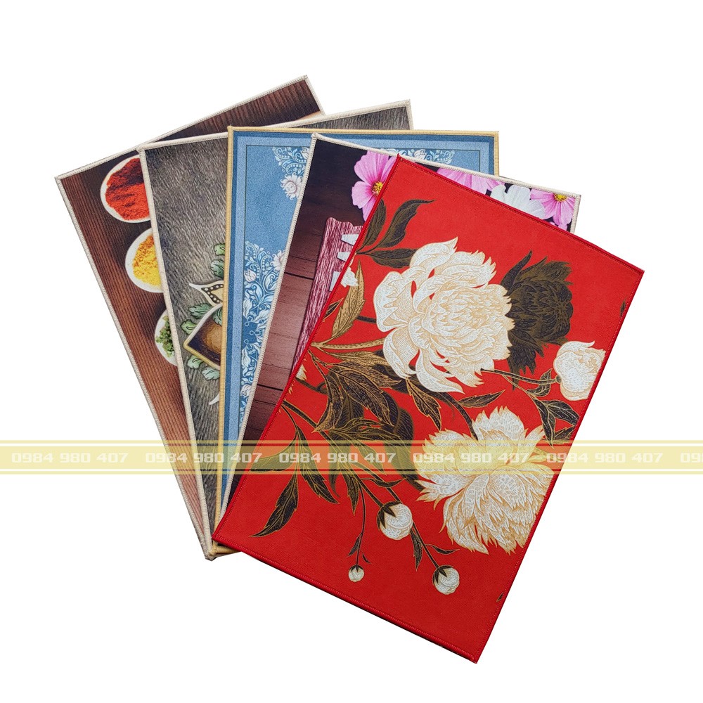 COMBO 5 THẢM NỈ 3D 40X60CM LOẠI ĐẸP