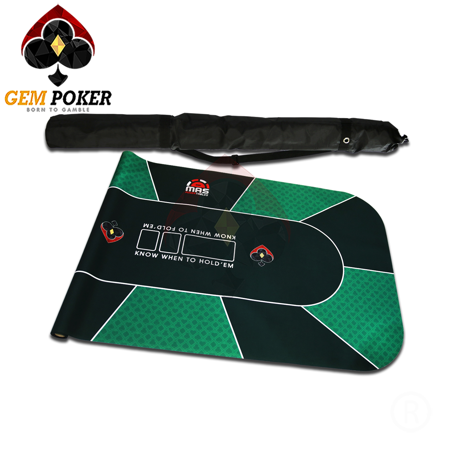 THẢM POKER TEXAS GEM GREEN 180X90 CM