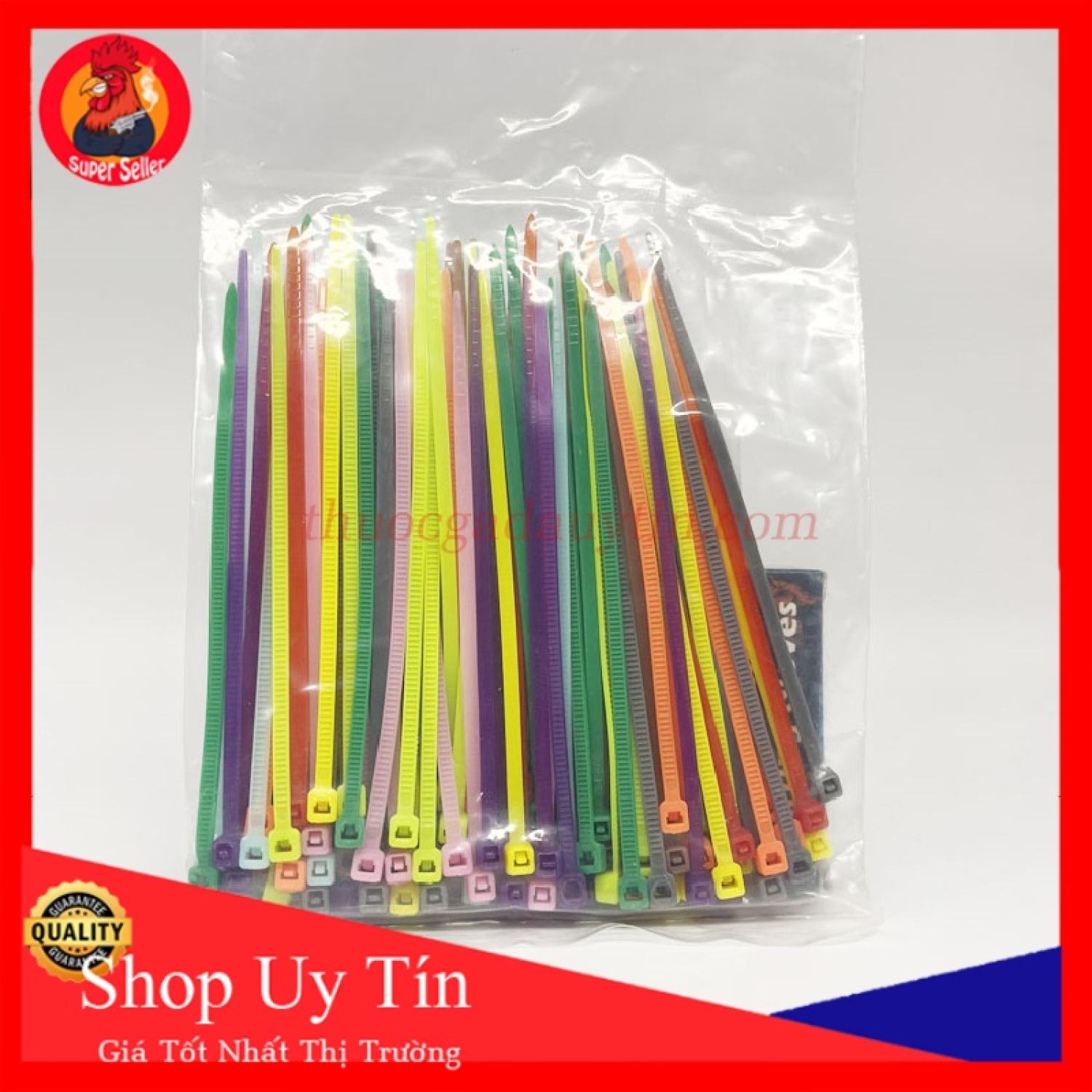 Dây rút chân gà 100 dây mix sẳn 10 màu