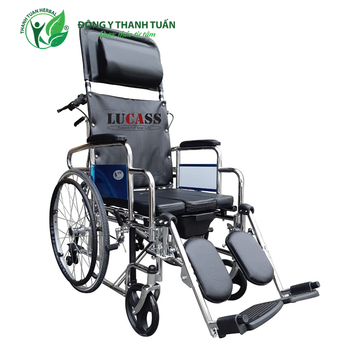 Xe lăn đa năng cao cấp Lucass X607 có bô, có thắng, có bánh xe chống lật - Món quà ý nghĩa cho người thân[COD Giao toàn quốc]