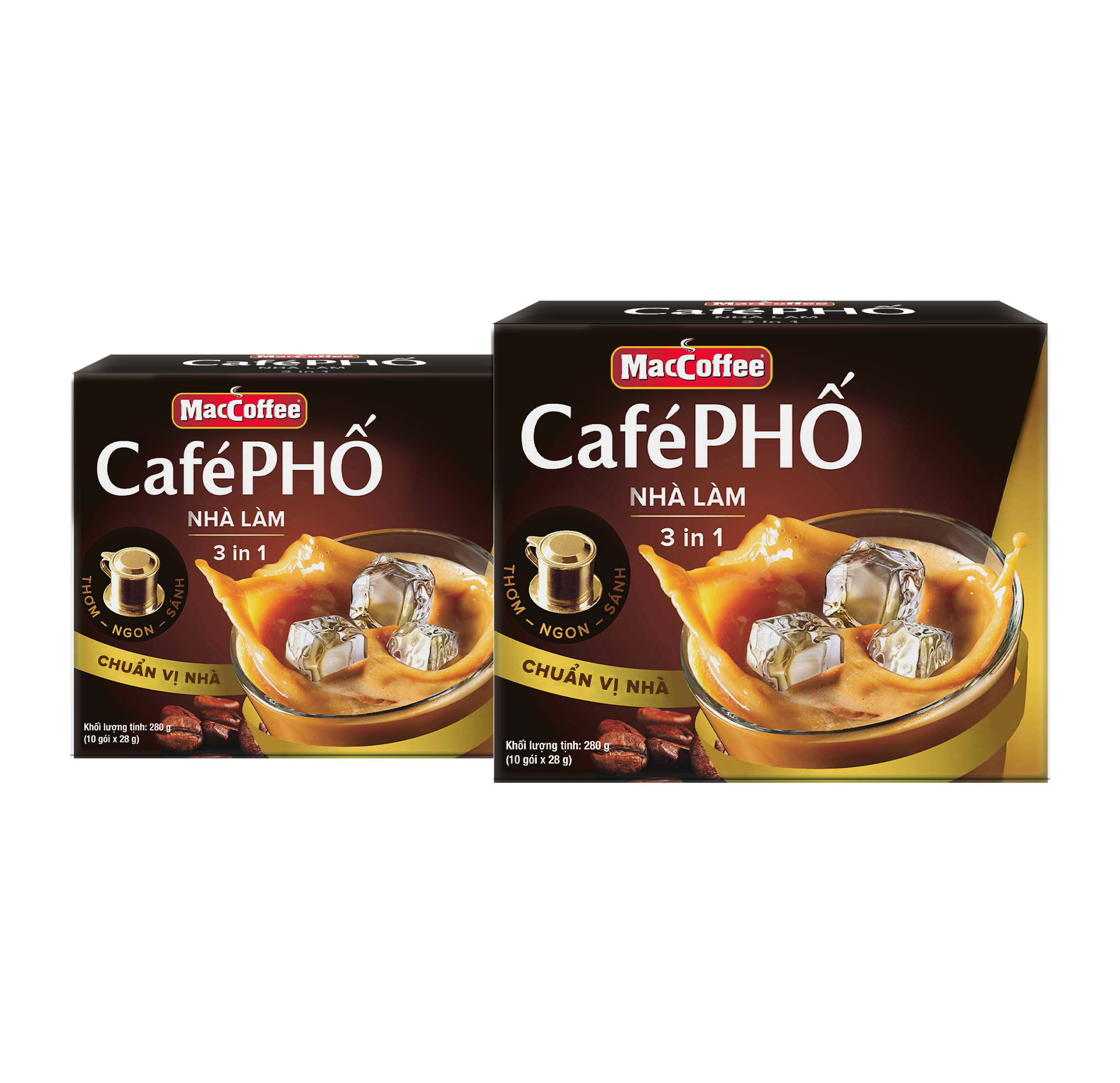 Combo 2 hộp Cà phê Phố Nhà làm - MacCoffee (hộp 10 gói x 28g)