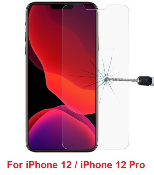 Kính cường lực cho iPhone 12 / iPhone 12 Pro (Chuẩn 9H Trong Suốt, Không Full)