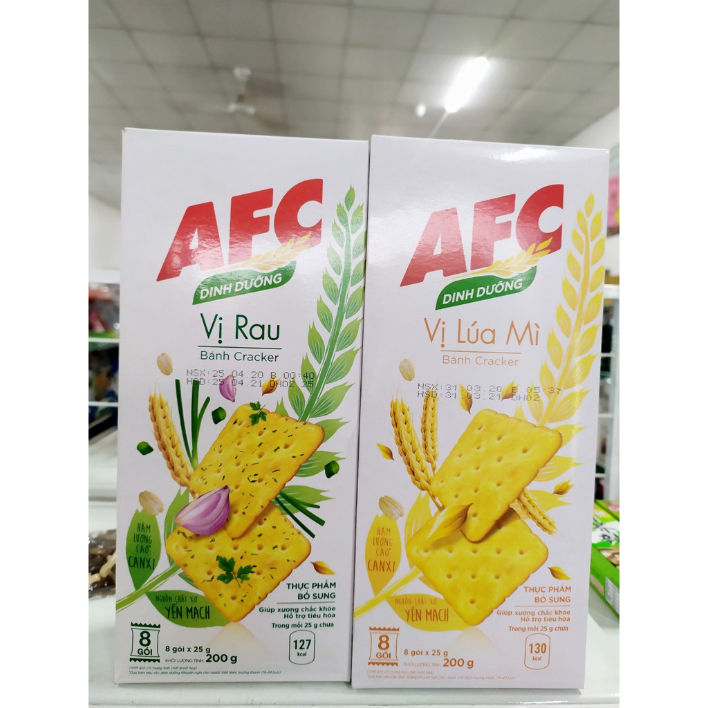 Bánh AFC dinh dưỡng vị rau, vị lúa mì 200g