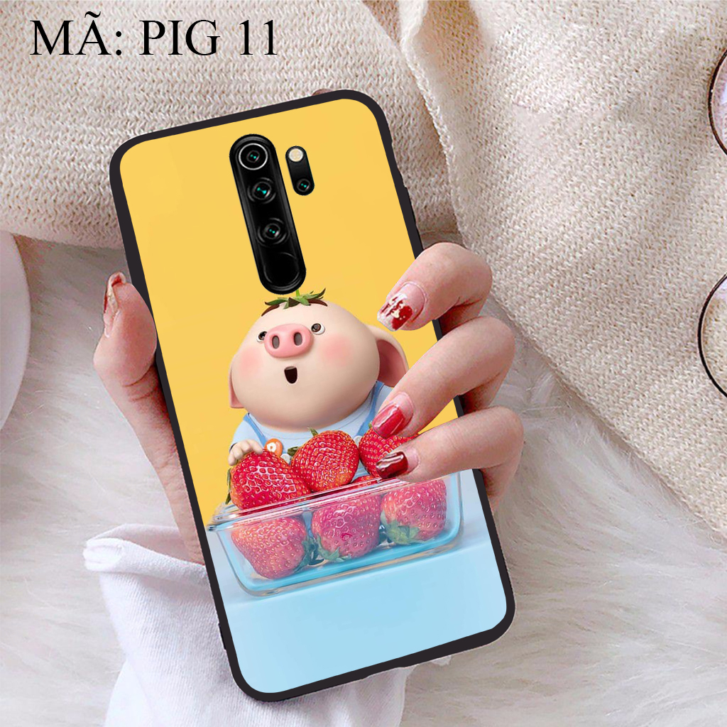 [HCM]Ốp lưng iCase dành cho  Xiaomi Redmi Note 8 Pro viền dẻo TPU BST Pig Cute