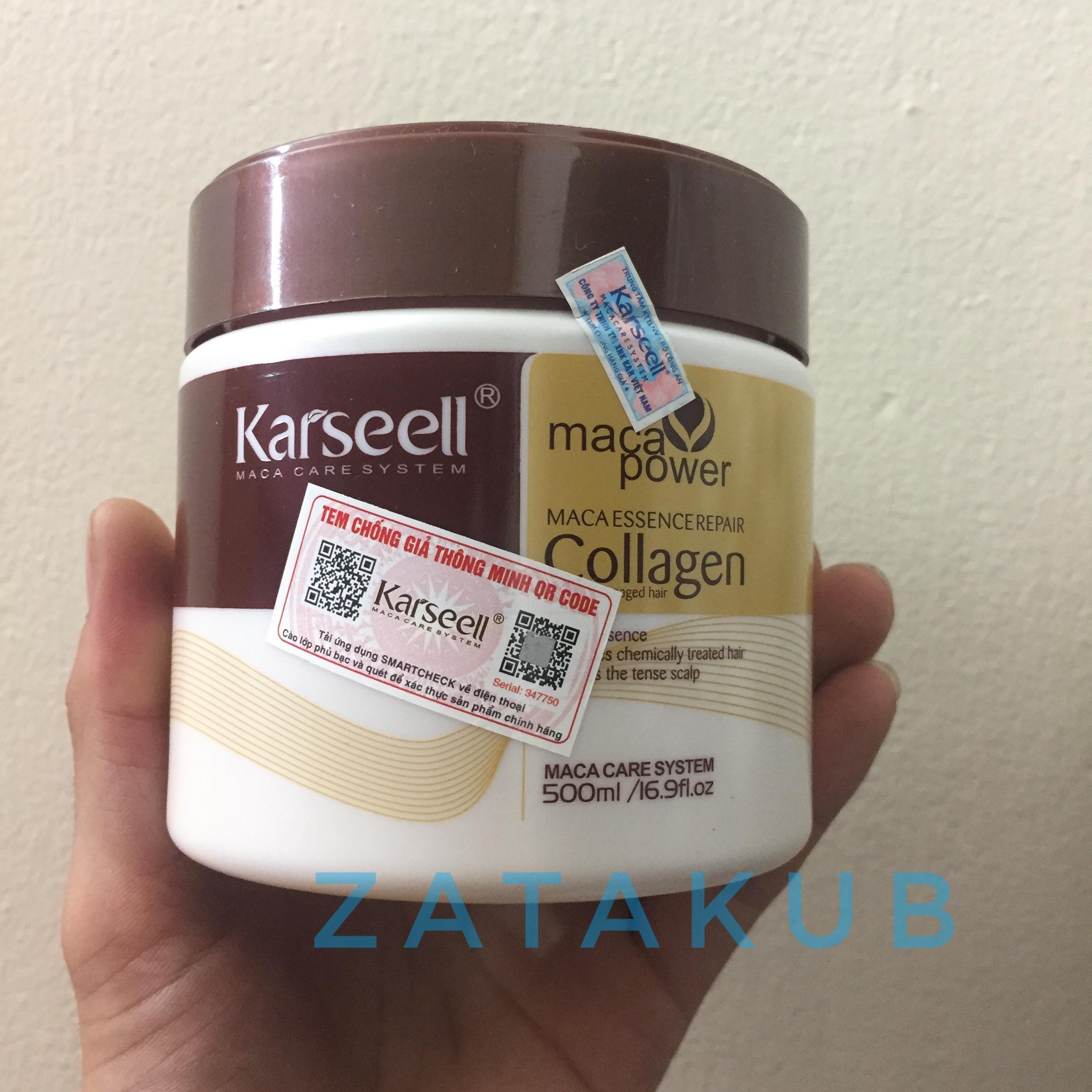 [HCM]Dầu Hấp Phục Hồi Collagen Karseell Maca Siêu Mềm Mượt Tóc 500ml