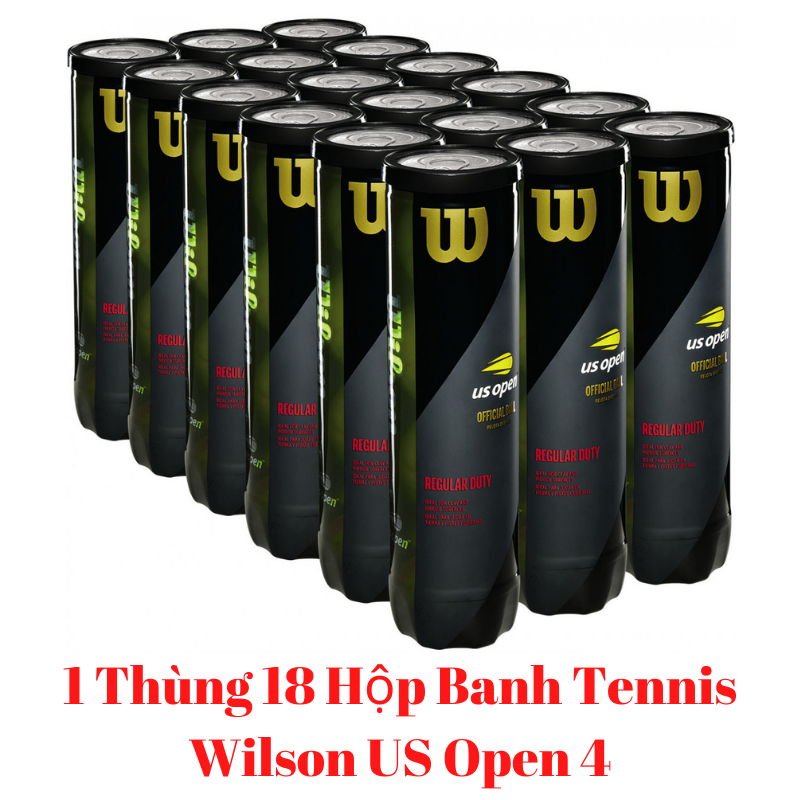HCM1 Thùng Banh Tennis Wilson US Open Gồm 18 Hộp Mỗi Hộp 4 Trái