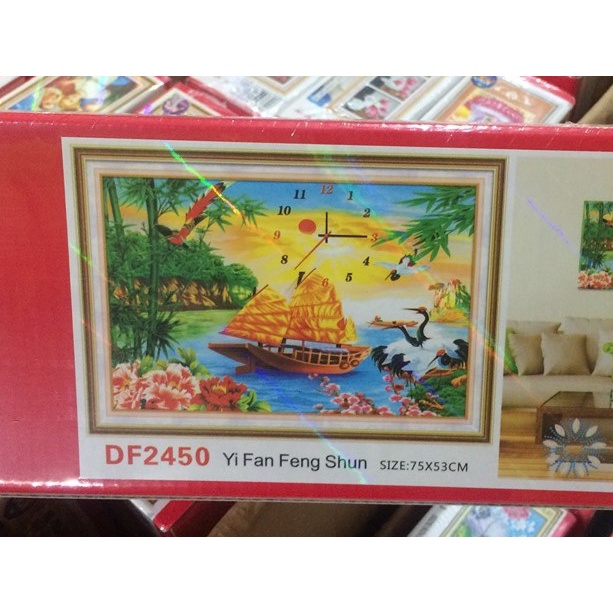 Tranh đính đá Đồng thuận buồm xuôi gió YN2091-Ngọc Thịnh