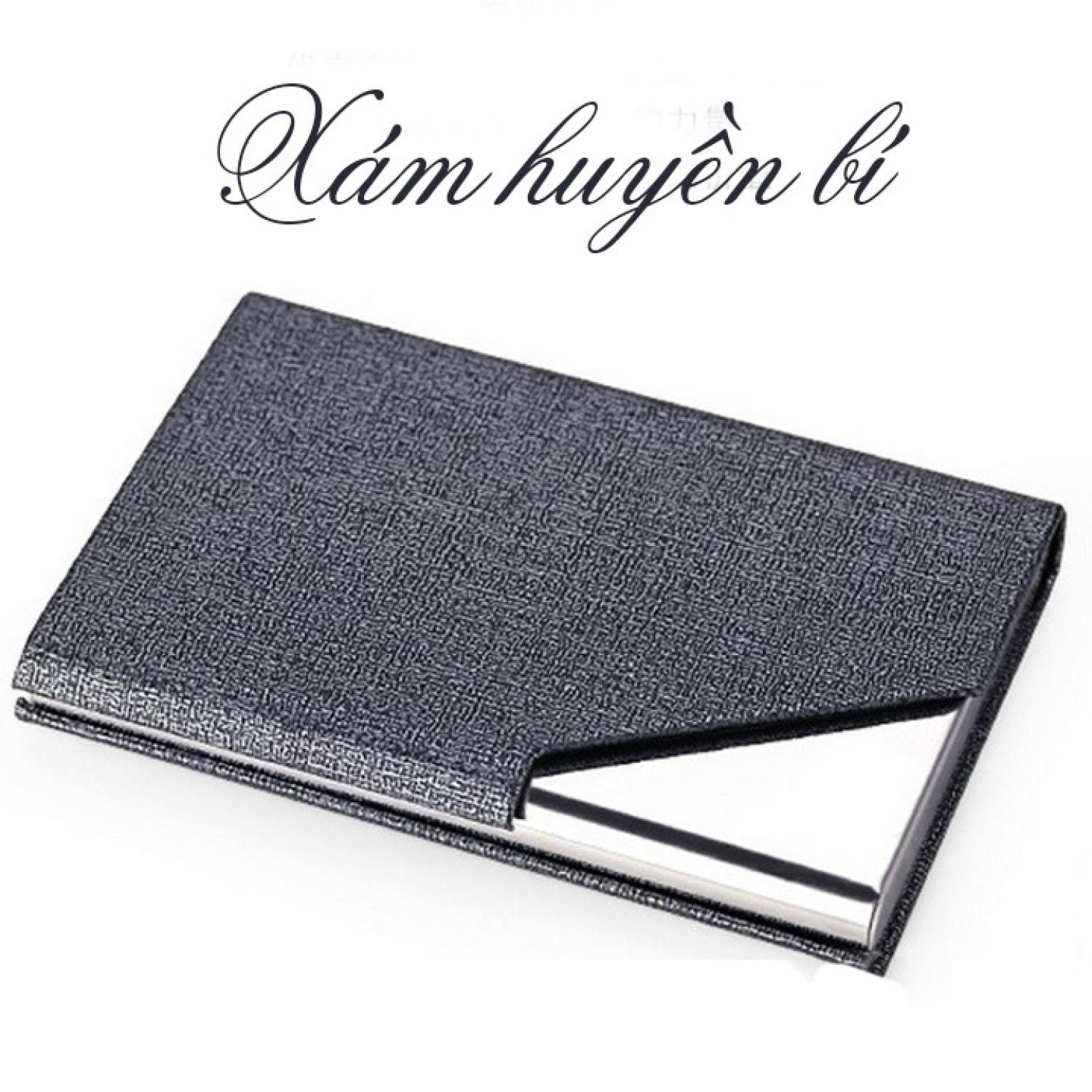VÍ ĐỰNG NAME CARD CAO CẤP INOX BỌC PU