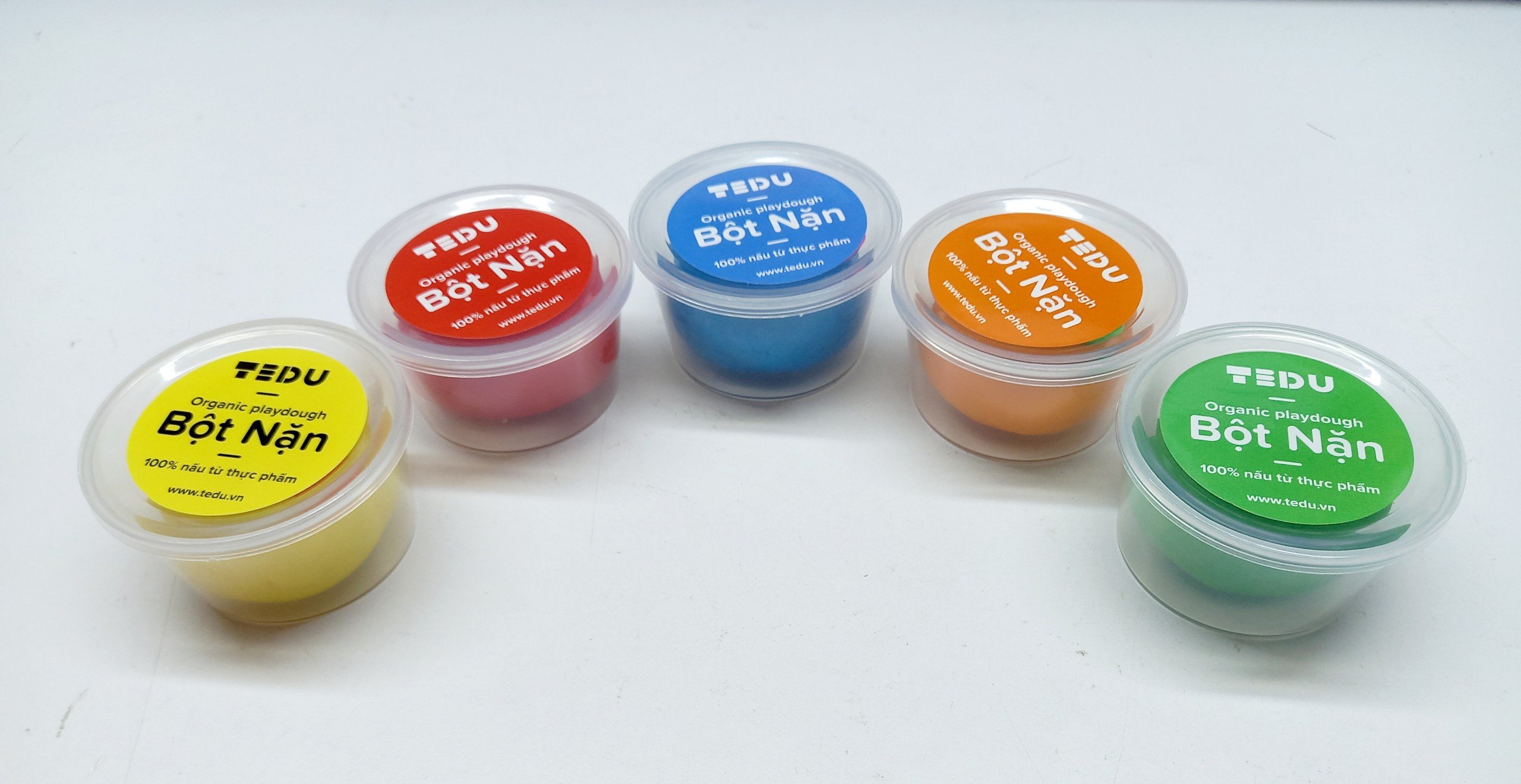 Set 5 Hủ Bột Nặn Đất Nặn An Toàn TEDU (70gr)