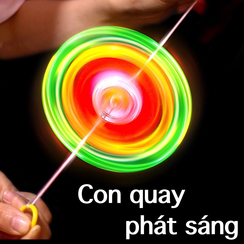 Con quay có dây và đèn led phát sáng đồ chơi tuổi thơ 8x 9x