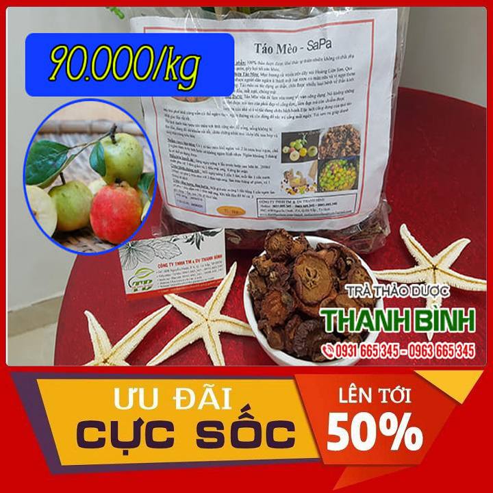 Quả táo mèo khô 100g hàng cty loại đặc biệt - đông y thanh bình