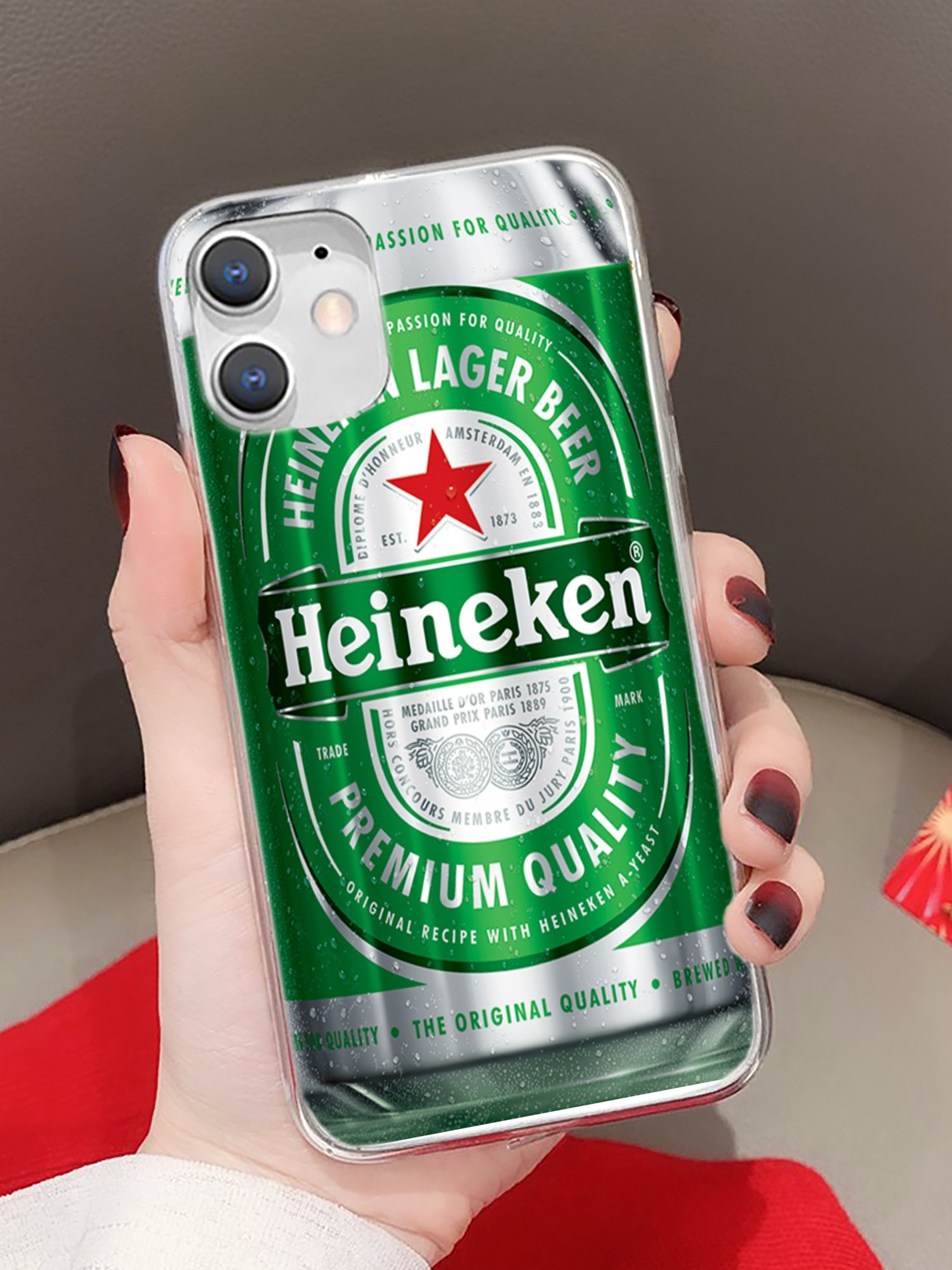 Ốp điện thoại iphone 11/12/13/14 bia tiger/heineken/ 333/ saigon bảo vệ 4 cạnh
