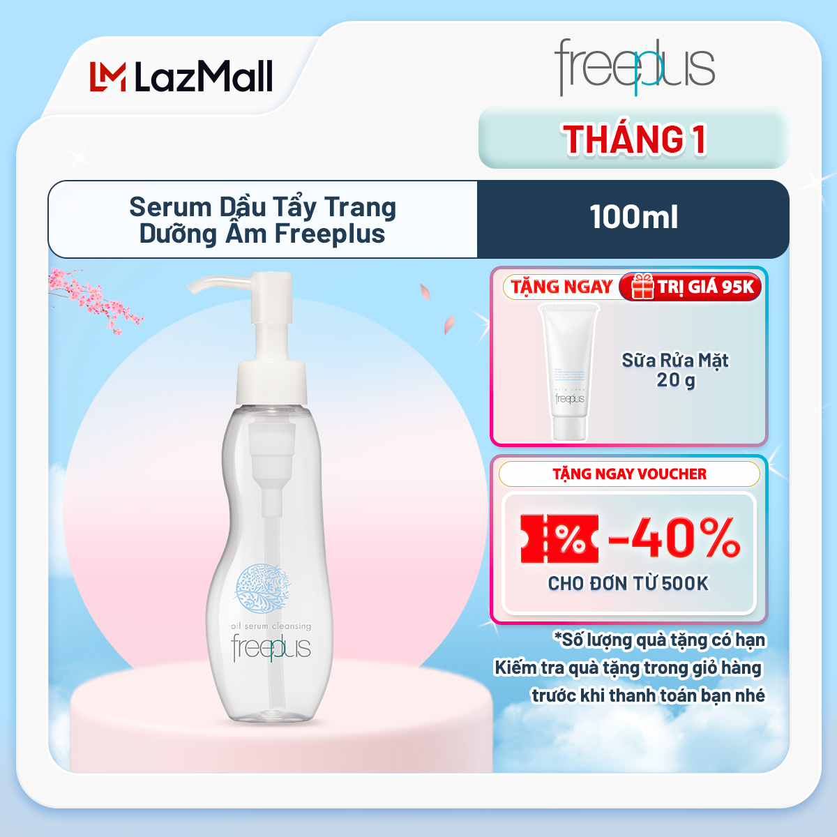 Serum Dầu Tẩy Trang Dưỡng Ẩm Freeplus 100ml