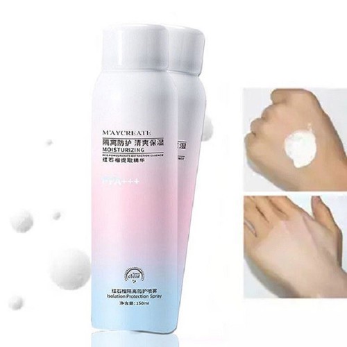 Xịt Chống Nắng Nâng dưỡng trắng da Body Tức Thì Maycreate Moisturizing Spray Hàn Nhập Khẩu 150ml