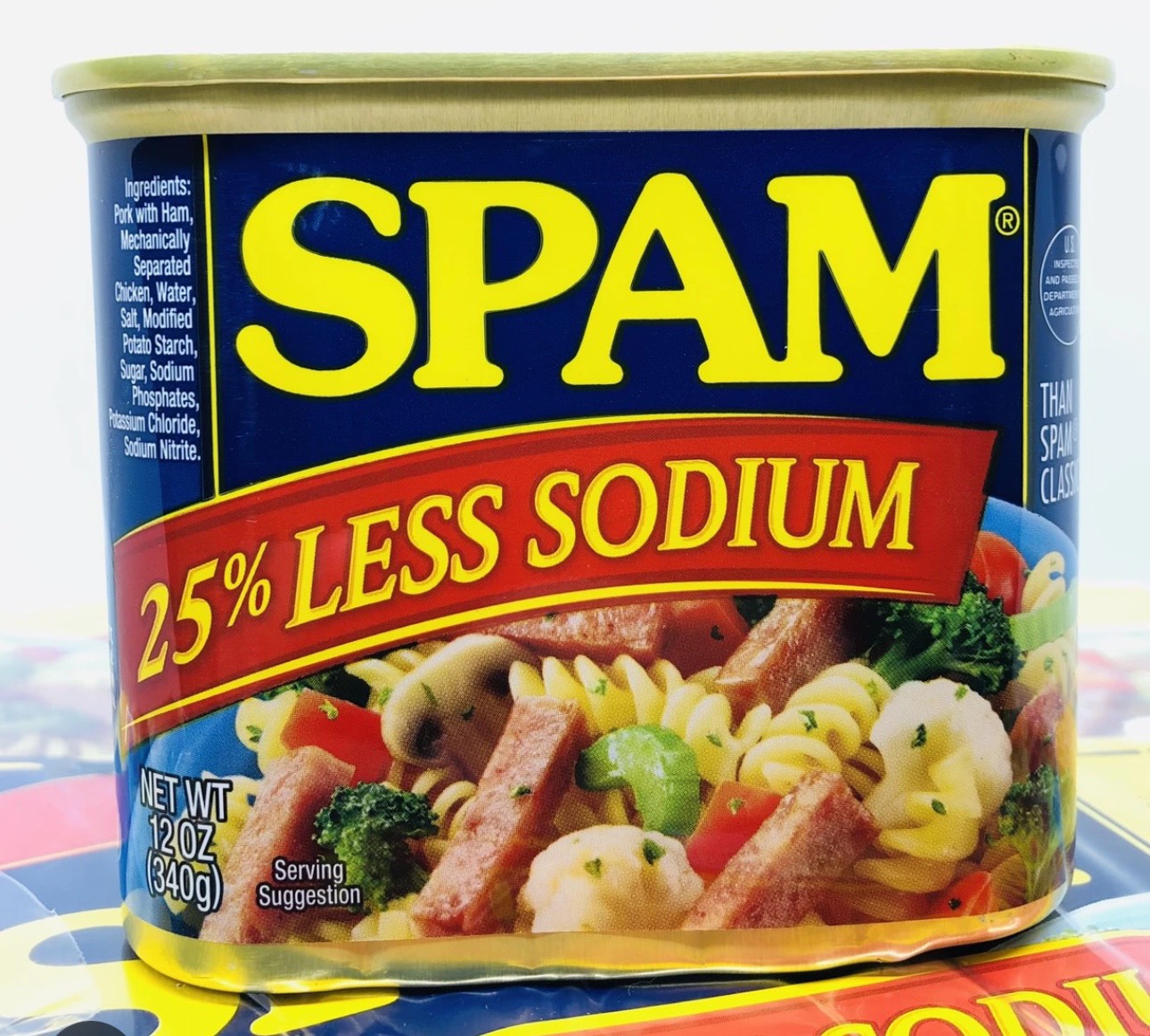 Thịt nguội mỹ _ spam less sodium 25% 340g thịt hộp giảm mặn