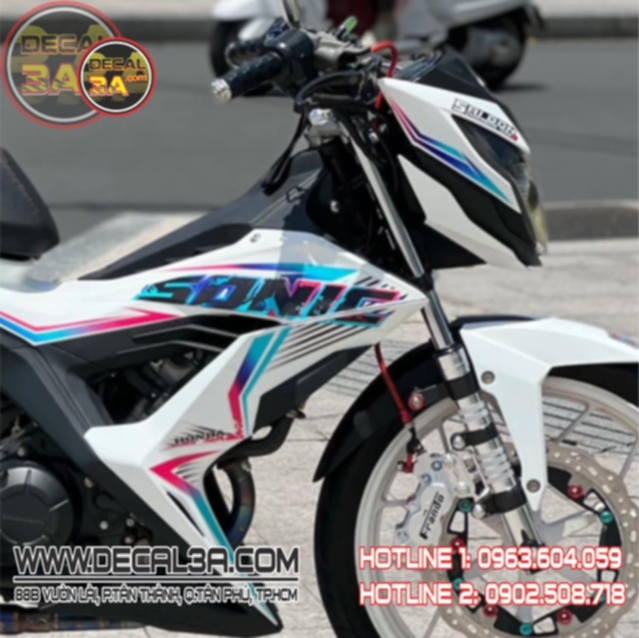 Sonic 150 decal only colorful stripe