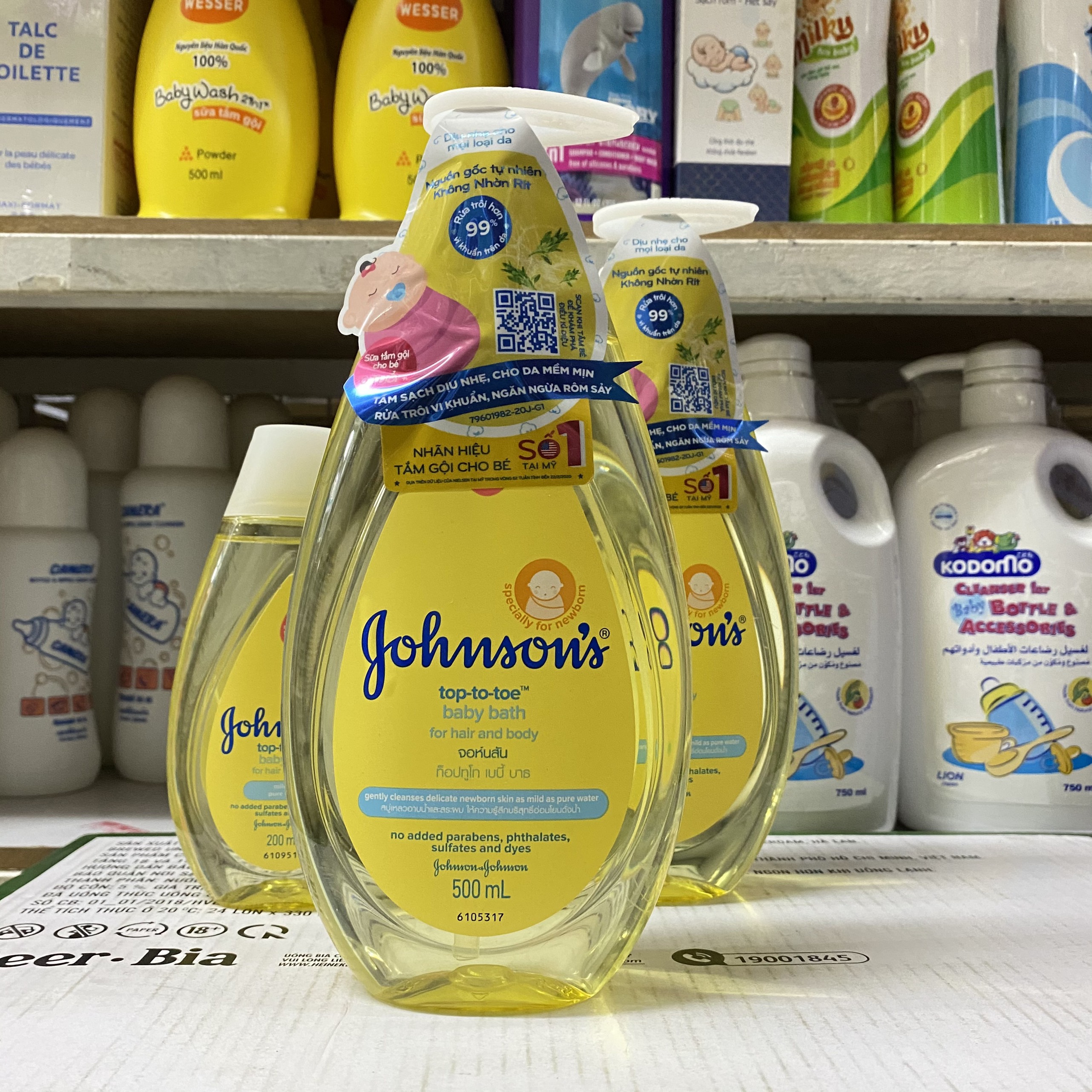 Sữa tắm gội johnsons baby 500ml/200ml