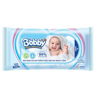 [Quà Tặng Từ Enfa ] Gói khăn ướt Bobby không mùi hương (10 miếng gói) thumbnail