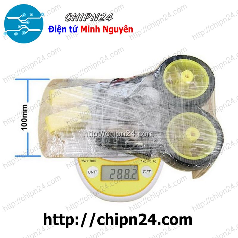 [1 cái] Khung xe Robot 3 bánh 2 động cơ LOẠI LỚN