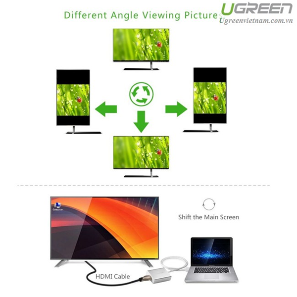 Cáp USB 3.0 to HDMI Ugreen 40229 cao cấp