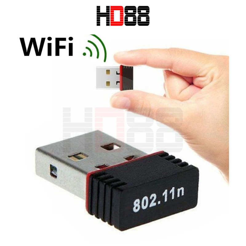 Bảng giá USB Wifi không dây 802.11N - Thu sóng wifi cho máy tính pc, laptop, usb mini không dây loại tốt có tặng kèm đĩa cài - HD88 Phong Vũ