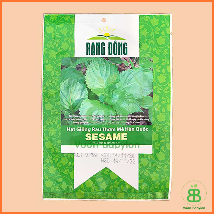 Hạt Giống Rau Thơm Mè Hàn Quốc