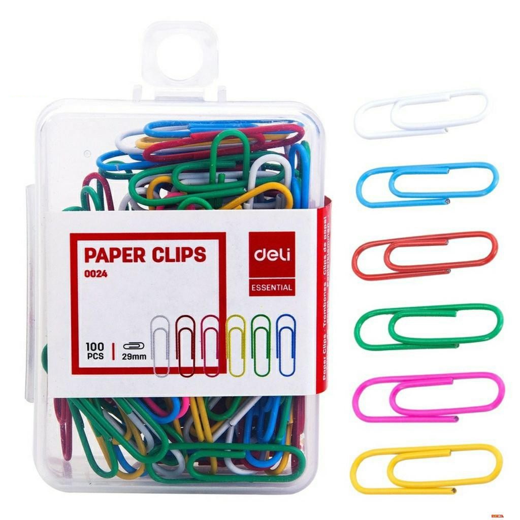 01 Hộp Kẹp Giấy C32 Màu Deli