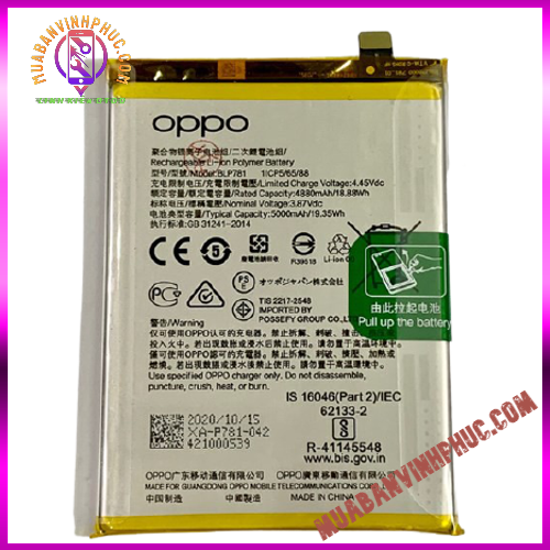Battery Oppo A52 / A72 / A92 / BLP 781, capacity 5000mAh/warranty 12 months-mbvp. COM