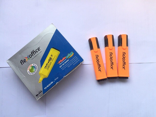Vỉ 2 bút dạ quang thiên long HL02 (Các màu)