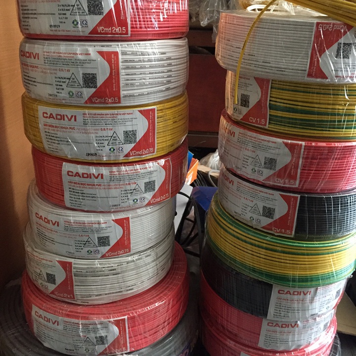 DÂY ĐIỆN ĐÔI CADIVI 2X1.0 CUỘN 100M VCmd2X32