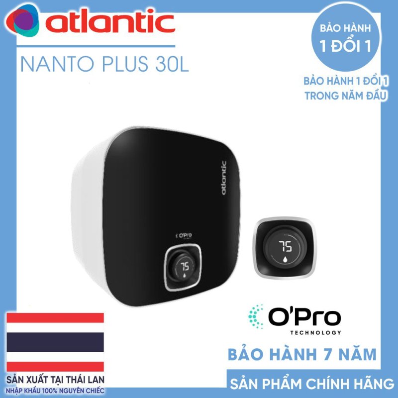 Bảng giá Máy nước nóng gian tiếp ATLANTIC NANTO PLUS nhập khẩu nguyên chiếc từ Thái Lan 30 lít