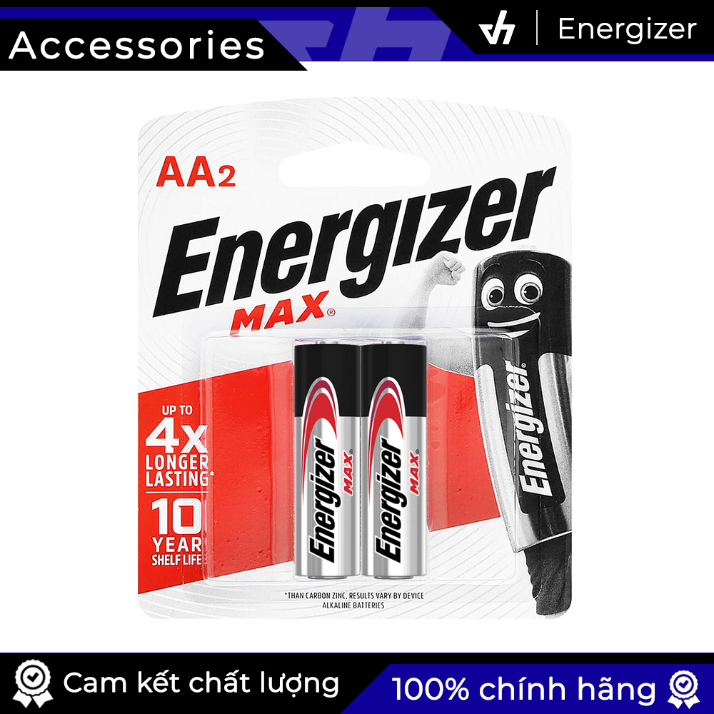 Bộ 4 pin AA Alkaline Energizer E91 - Pin kiềm chống chảy