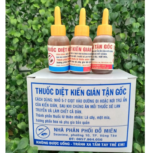 Combo 3 Thuốc Diệt Kiến Gián Tận Gốc thuốc diệt kiến gián sinh học, có thành phần từ mật mía, rất an toàn