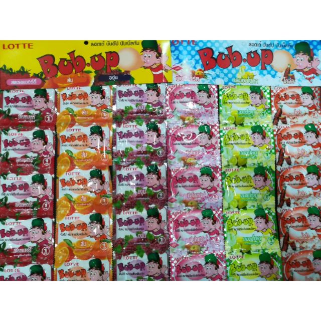 Vỉ 24 Pack Kẹo Gum Thổi BUB UP Trái Cây Lotte