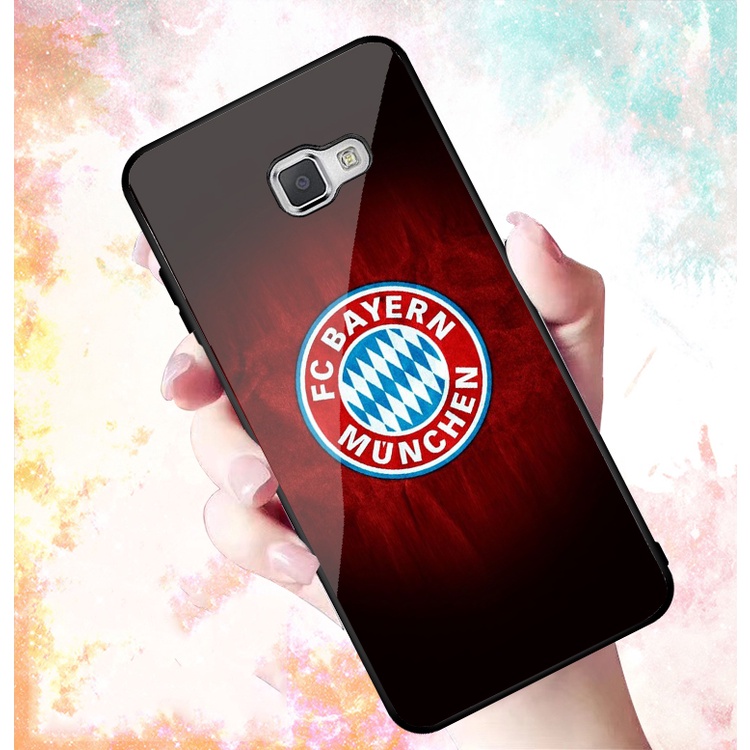 Ốp Lưng SAMSUNG GALAXY J7 PRIME mặt kính cường lực cao cấp In hình Câu Lạc Bộ Bóng Đá
