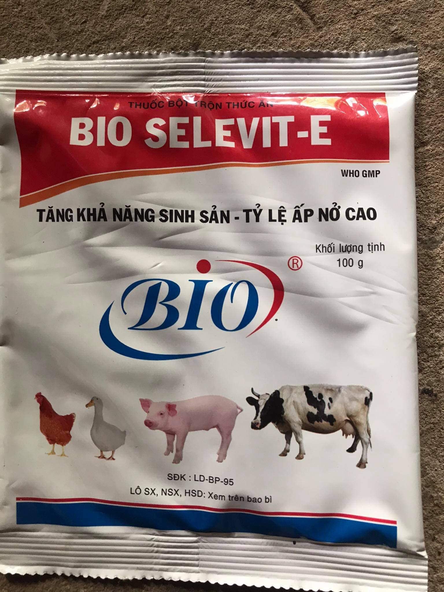 Bio Selevet-E 100g siêu lên giống dưỡng trứng