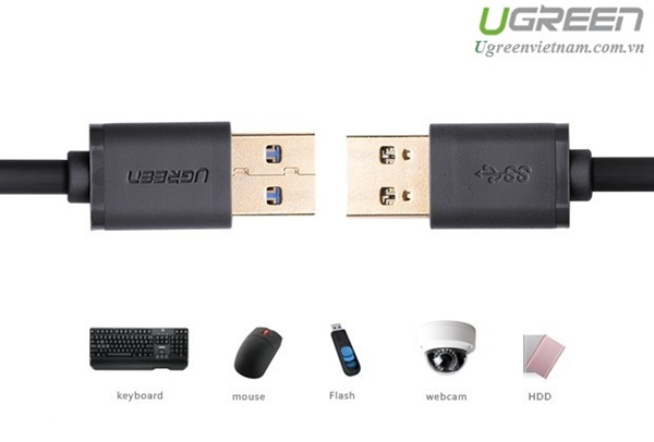 Cáp USB 3.0 hai đầu đực dài 0,5m  Ugreen 10369 cao cấp