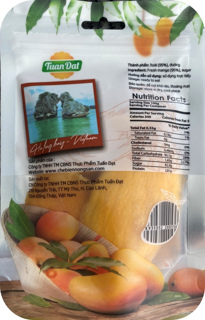 [HCM]Xoài sấy dẻo 100g