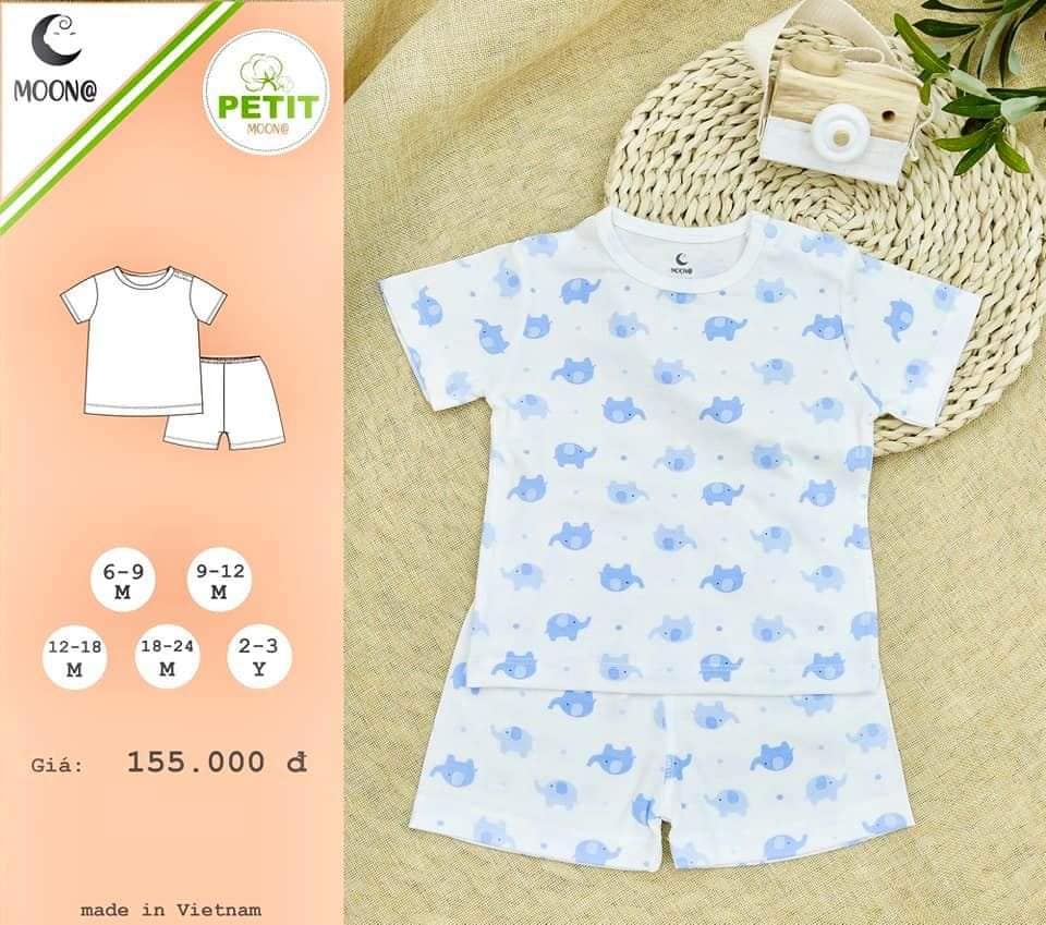 Bộ cộc tay petit họa tiết Moon