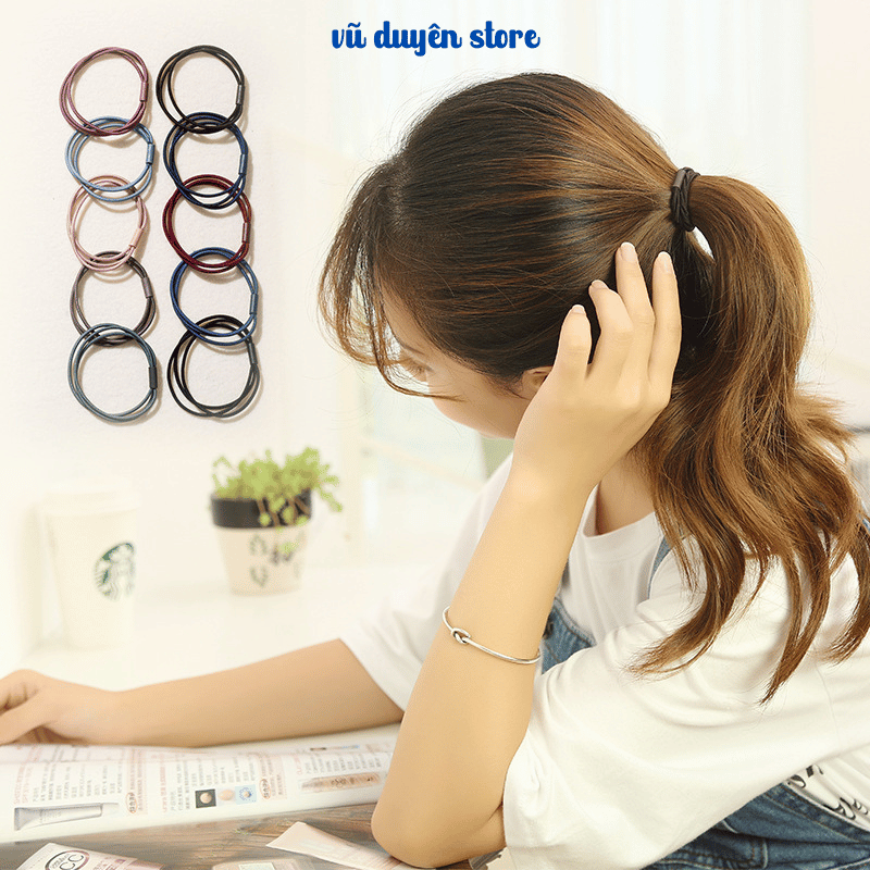 Dây thun cột tóc kiểu 3 sợi chập 1