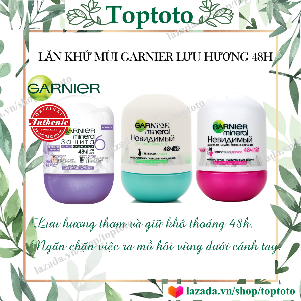 [HCM]Lăn khử mùi diệt khuẩn Garnier