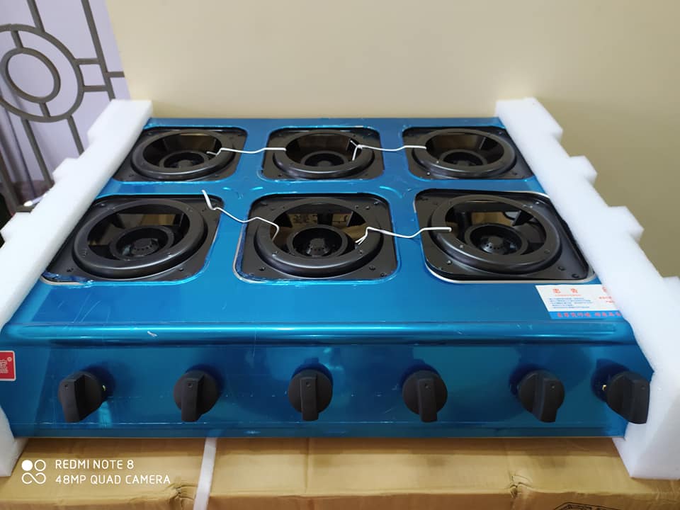 Bếp gas 6 cửa - Bếp ga 6 họng - Bếp ga bánh xèo 6 lò