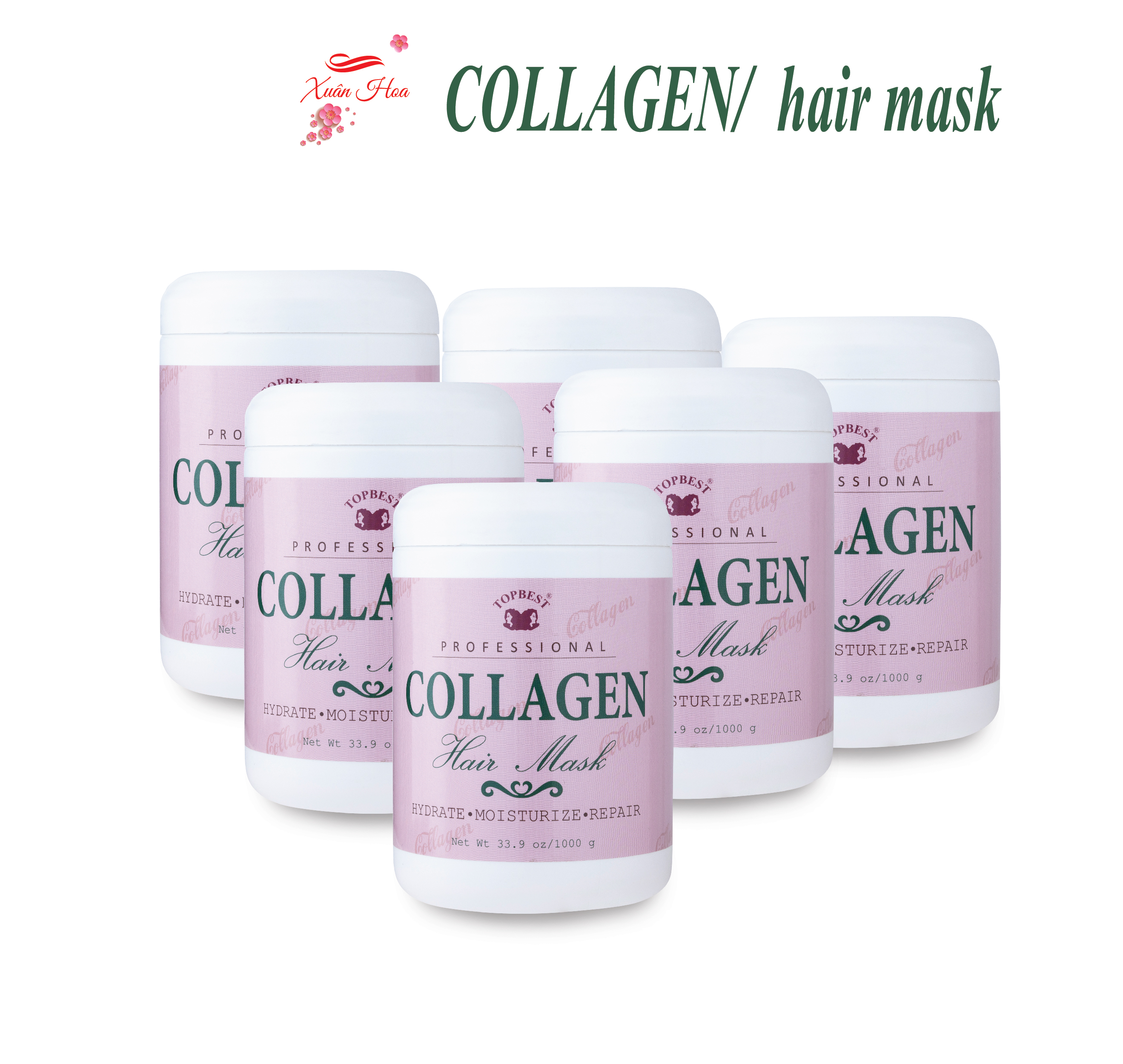 Kem Ủ Tóc - Hấp Tóc Phục Hồi Hư Tổn TopBest Collagen 1000ml