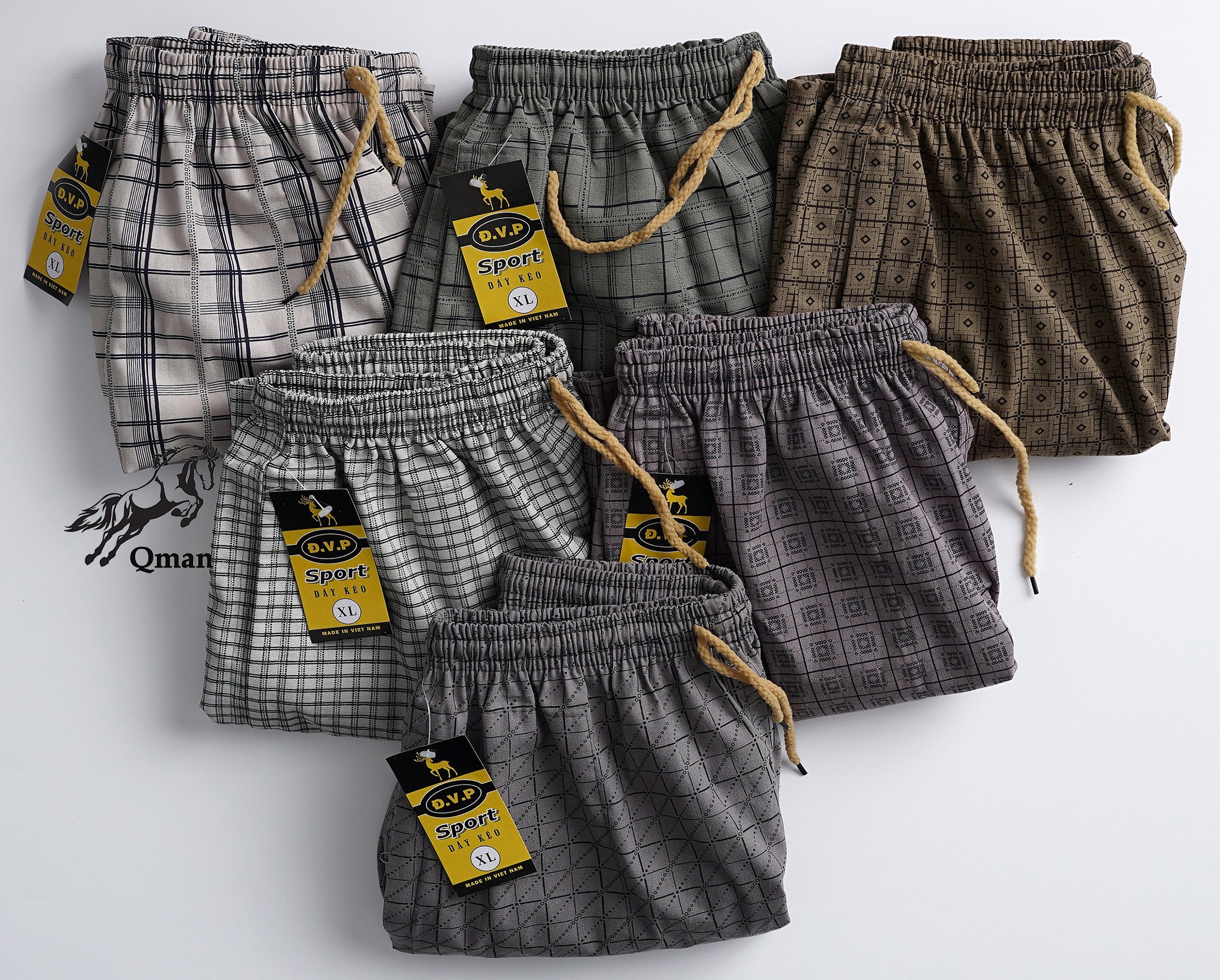 Combo 6 quần đùi hinh con nai mát mẻ thấm hút mồ hôi