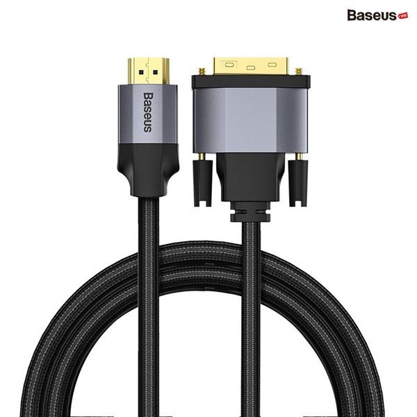 Cáp chuyển HDMI sang DVI Baseus Ẹnoymet Series (HDMI 4K male to DVI male, bidirectional adapter cable)